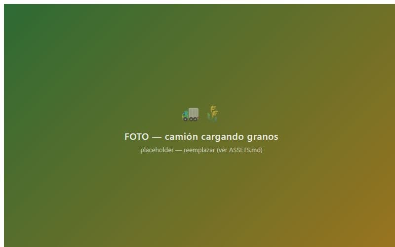 Camión cargando granos